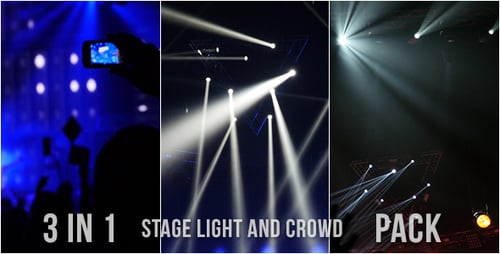 Energetic Music Concert with Vibrant Lights and Audience