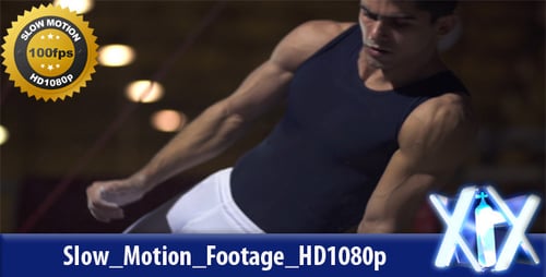 Male Gymnast Practicing Pommel Horse Routine at Gym