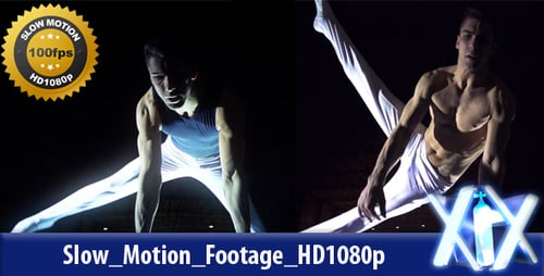 Male Gymnast Performing on Pommel Horse