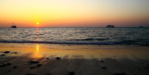 Sunset At The Tropic Sea