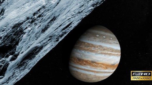 Jupiters Mond fliegt durch