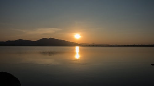 Sunset On Lake