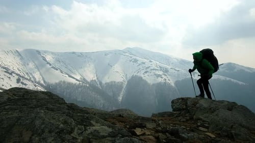 Wanderer mit Rucksack
