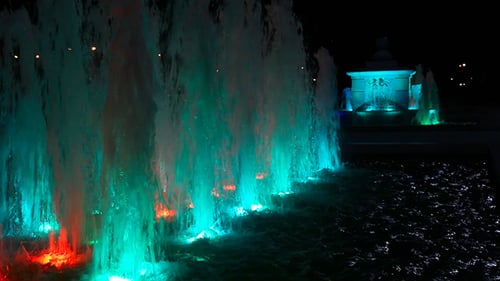 Light colour fountain.