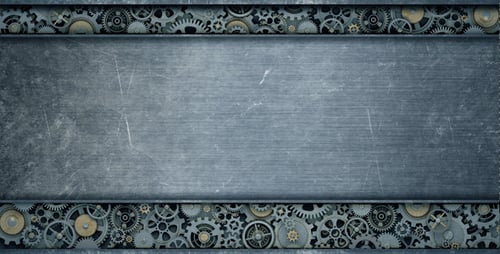 Grungy Industrial Mechanical Gears Looping Background