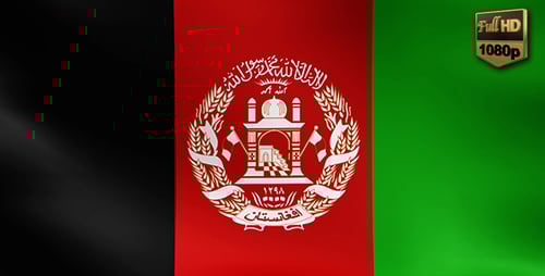 Realistic Waving Afghanistan Flag Background Loop