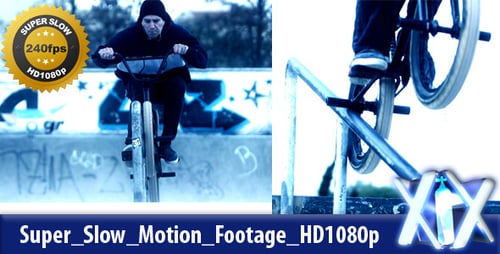 Man Jumps and Rides Bicycle in Skatepark