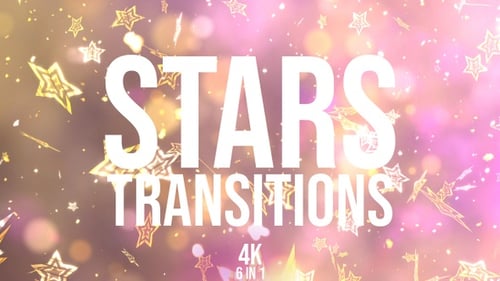 Festive Golden Star Burst Transitions Pack