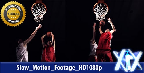 Basketball Player Dunks On Defender