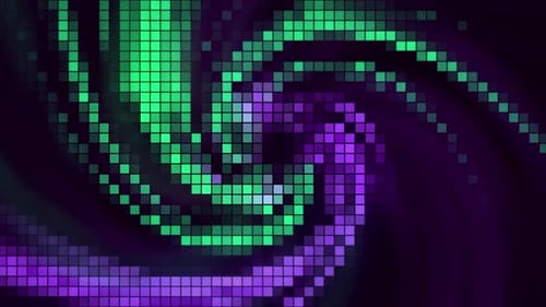 Pixel retro image of galaxy