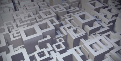 Abstract 3D Geometric Cubes Motion Background