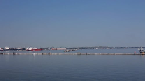 Tug Boat at The Harbor of Sea Port