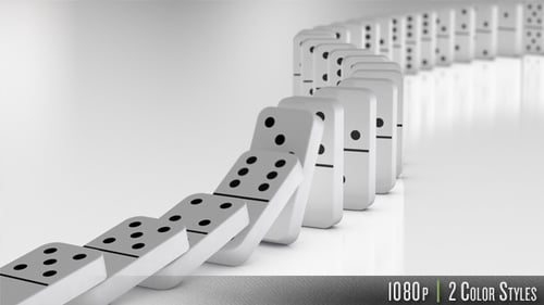 Domino Effect Animation: White and Black Styles