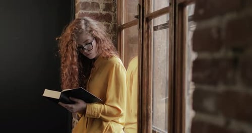 Woman Reading and Writing by the Window