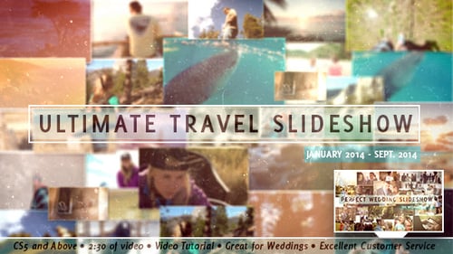 Dynamic Vintage Cinematic Photo Slideshow for Travel and Wedding Memories