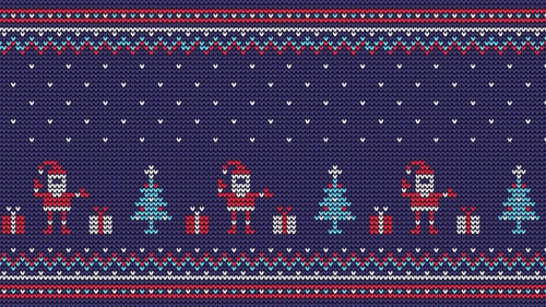 Christmas New Year Knitted Pattern