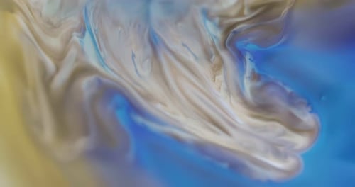 Abstract Fluid Ink Motion with Colorful Swirls and Psychedelic Patterns