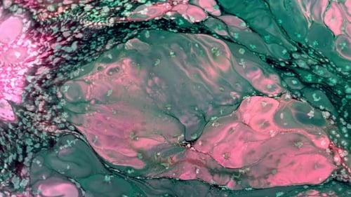 Pink and Teal Fluid Abstract Animation