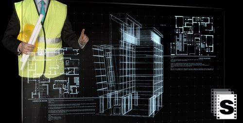 Futuristische Pläne des Architekten