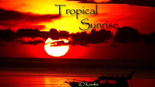 Lever du soleil tropical