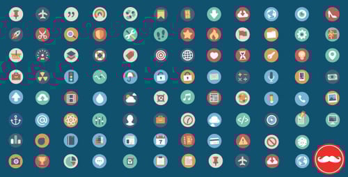 Animated Icon Pack with Modern Flat Design for Dynamic Motion Graphics