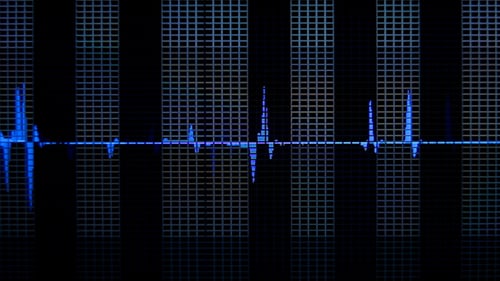 Abstract Animation with Waveform and Grid