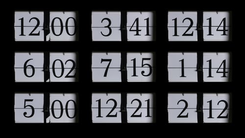 Close Up of a Digital Flip Clock Ticking