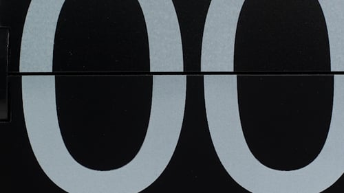 Close Up of Flip Board Number Mechanism