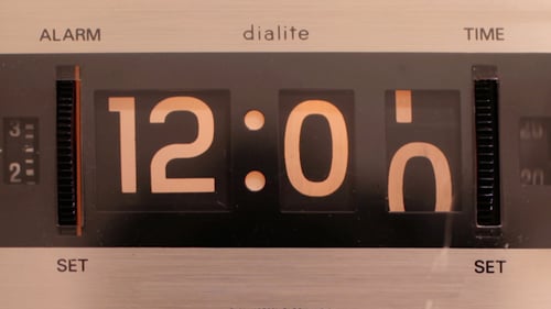 Time Rapidly Changing on Vintage Flip Clock