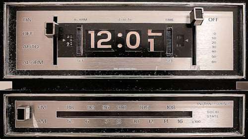 Time Lapse of Vintage Flip Clock Displaying Time