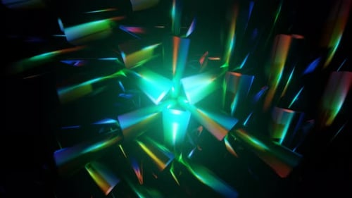 Psychedelische Kaleidoskop-Muster Animation Geometrischer bunter Hintergrund