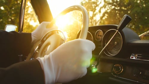 Driving Old Car