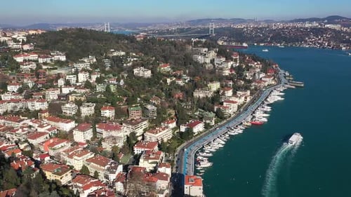 Istanbul Bebek Bosphorus Aerial View 12
