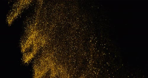 Gros plan de paillettes tombant en diagonale 4k