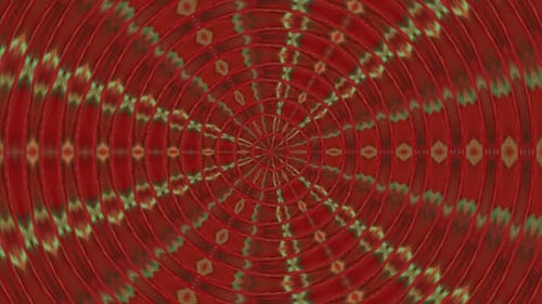 Expanding Red Green Kaleidoscope Abstract Pattern