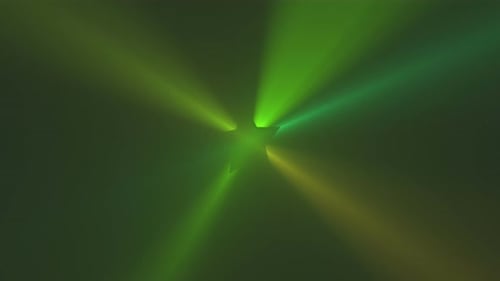 Animation of white light with beam and lens flare on black background