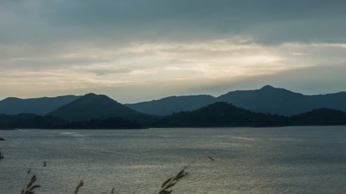 Evening At Mountain And Lake