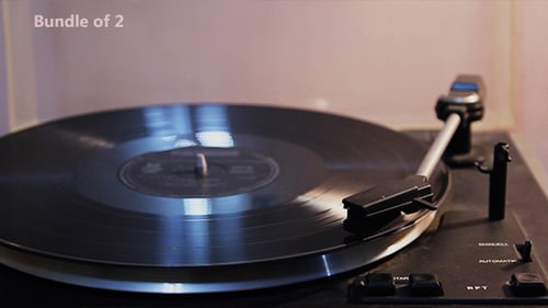 Vinyl Record Spinning on Record Player