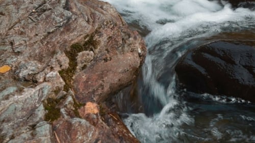 The Korbu Waterfall In Mountains Of Altay Republic