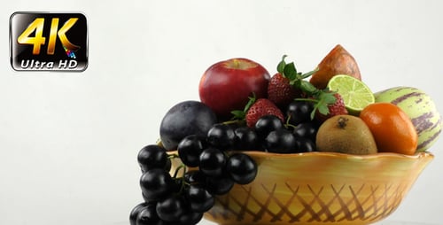Fresh Fruits in Bowl Still Life