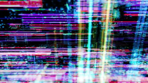 Abstrakte digitale virtuelle Stadt mit Technologie und Verbindung. 3D-Renderer 4K-Loop