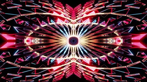 Partikelfarbiger Musik-Equalizer-Hintergrund Vj Loop 4K