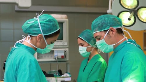Medical Staff Working in Operating Room