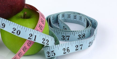 Apples and Tape Measure for Healthy Living