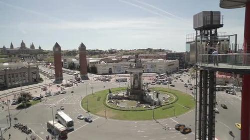 Traffic Roundabout Barcelona 4