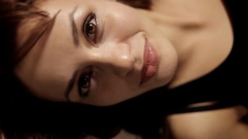 Close Up of Relaxed Woman Smiling
