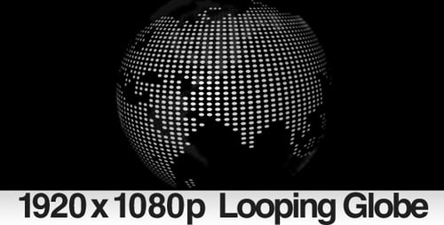Rotating Dotted Globe Loop + ALPHA