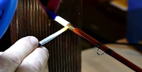 Fishing Rod Repair Close Up Process