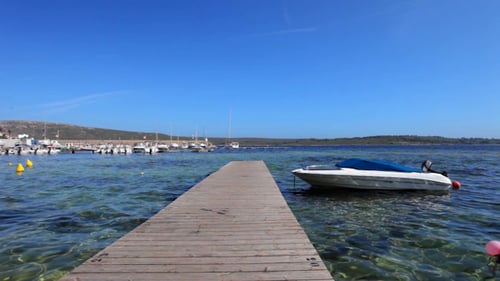 Picturesque Docks and Boats on Menorca Coast