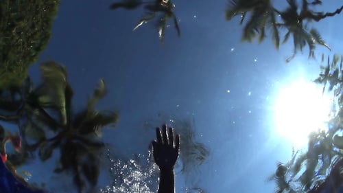 Girl Swimming Underwater Swimming Pool 1
